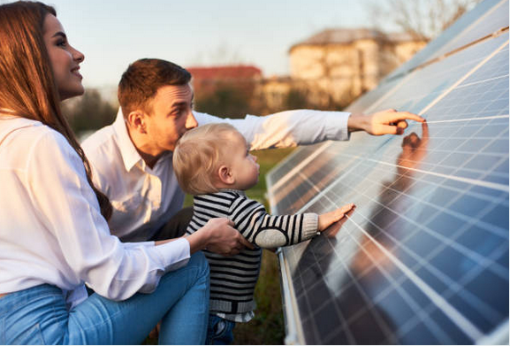 Happy Family Because of Solar Panels Installed